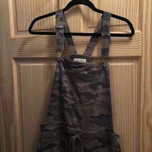 Fabric camo jumpsuit